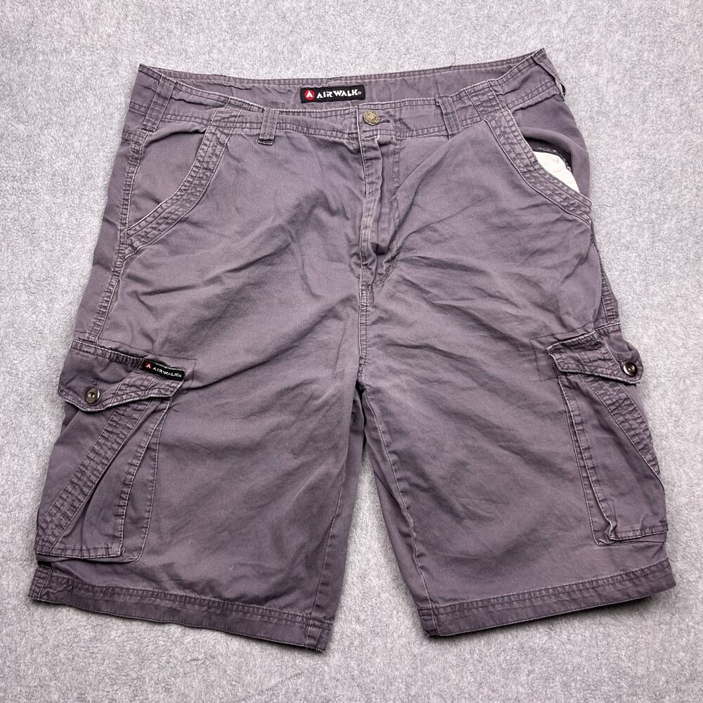 airwalk cargo shorts button snap‎ pockets size 36